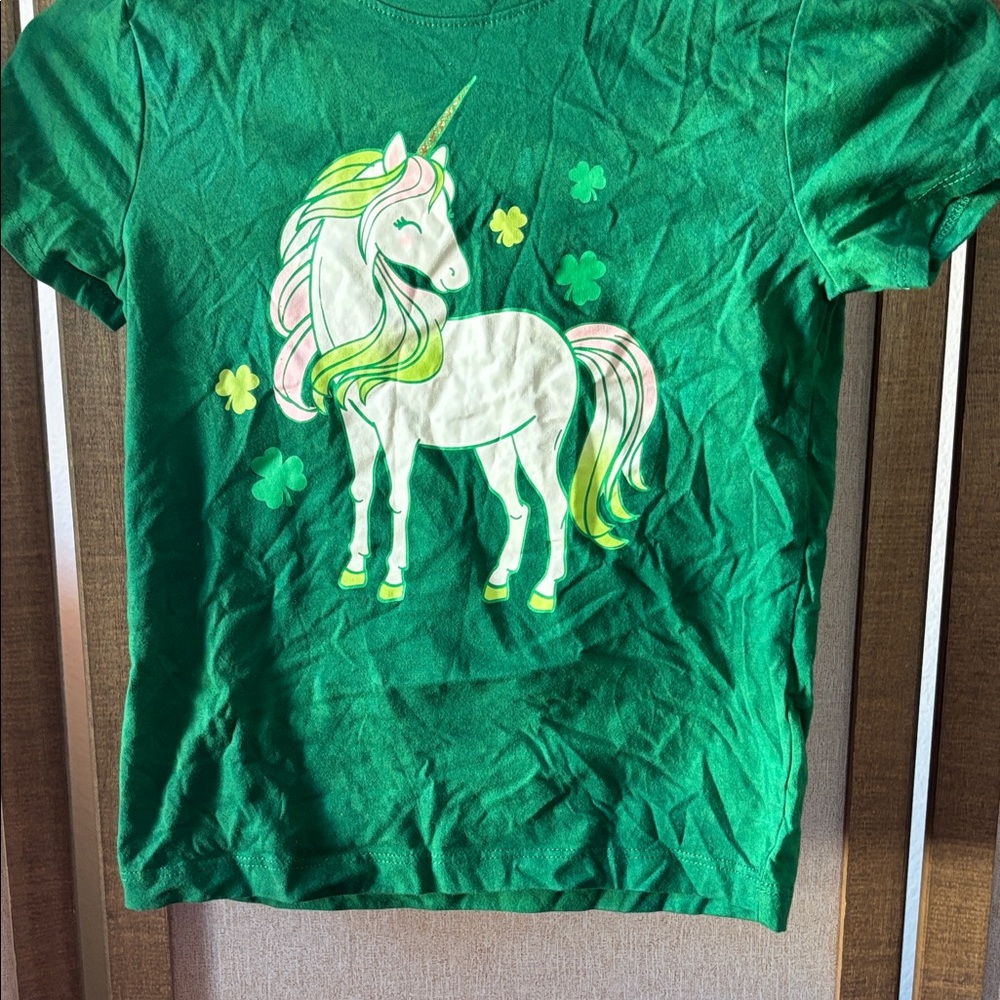 Enchanting Green Unicorn Tee for Kids medium